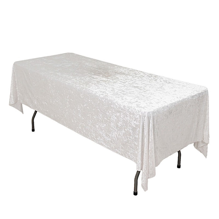 60" x 102" Seamless Premium Crushed Velvet Rectangle Tablecloth