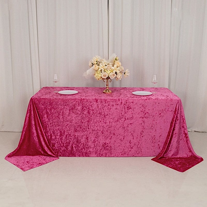 90"x132" Premium Velvet Rectangular Tablecloth