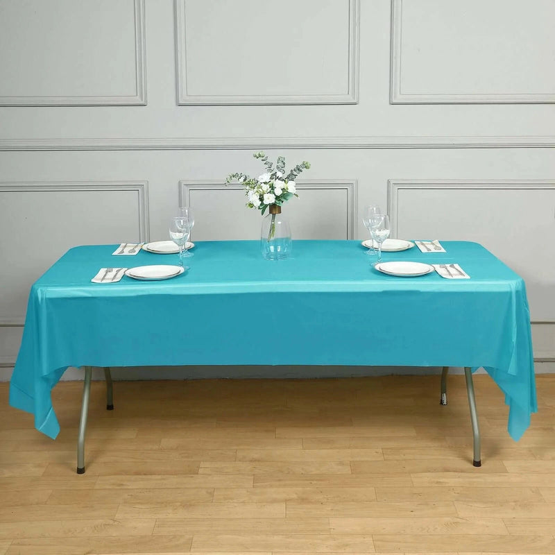 5 pcs 54x108" Disposable Plastic Table Covers Tablecloths