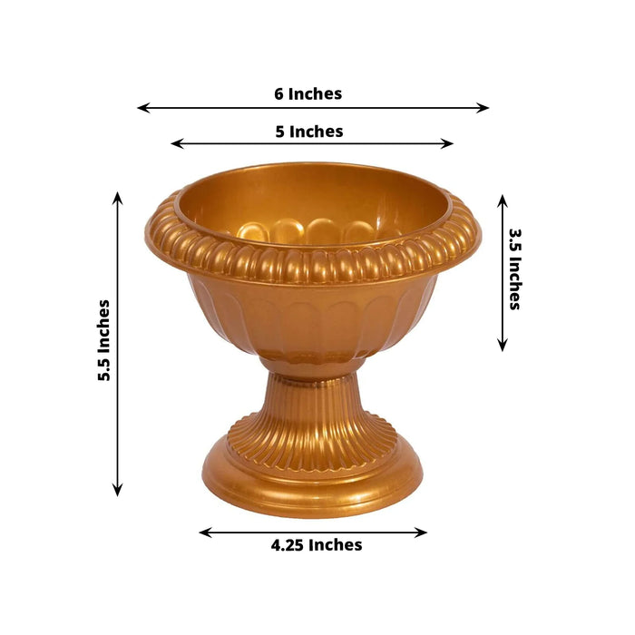 4 pcs 6" Roman Style Plastic Vase Flower Pots Table Centerpieces