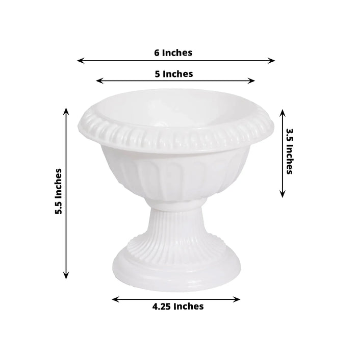 4 pcs 6" Roman Style Plastic Vase Flower Pots Table Centerpieces