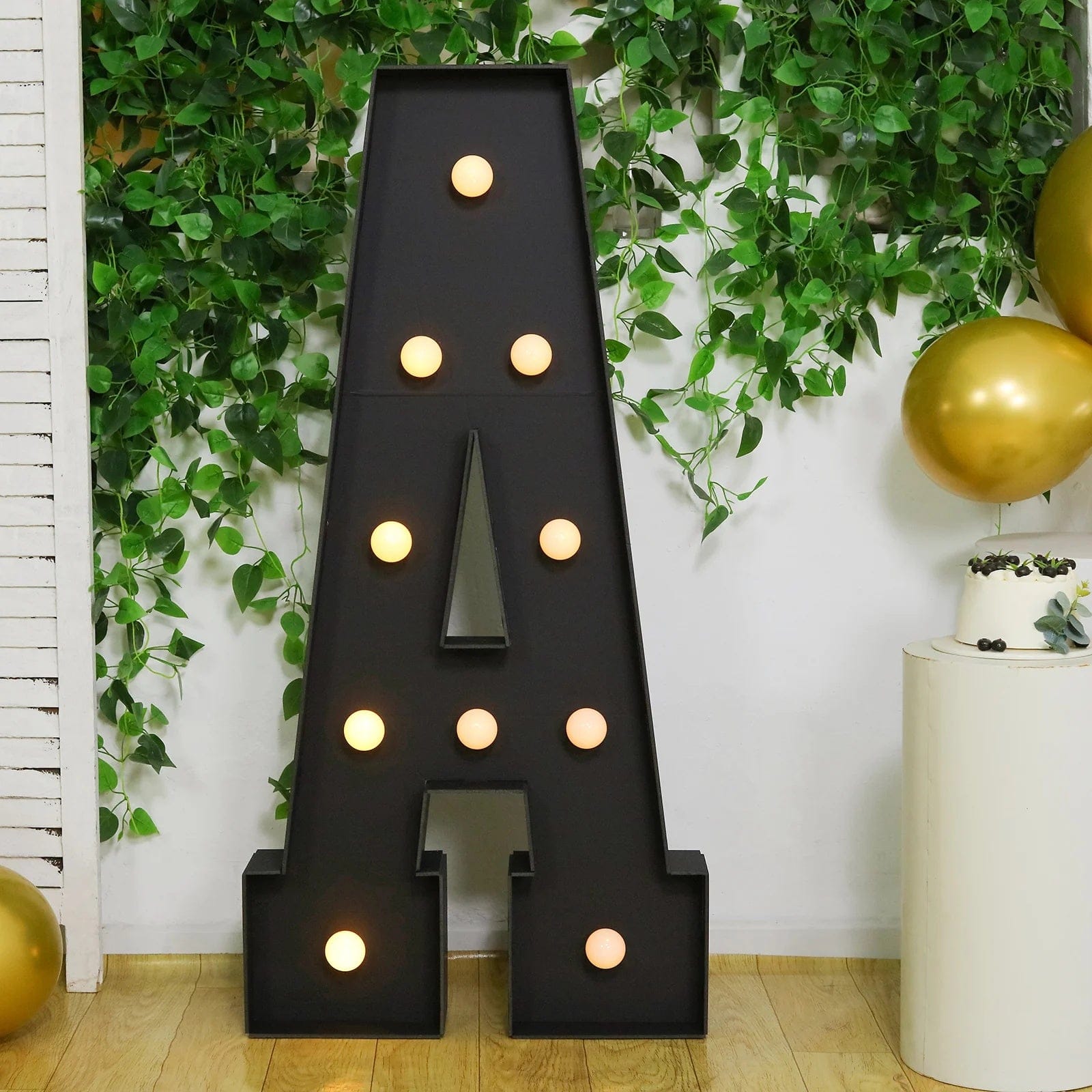 4ft Lighted Pre-Cut Foam Board LED Marquee Letter - Black