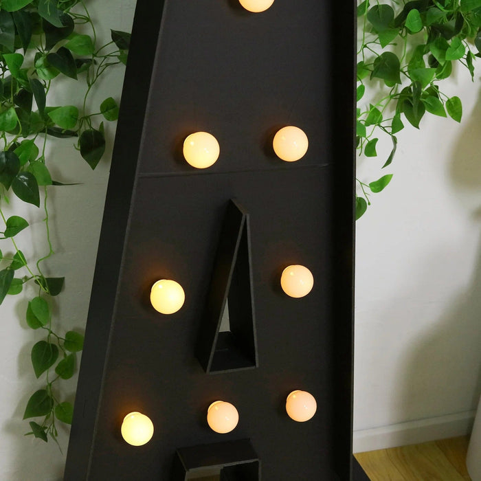 4ft Lighted Pre-Cut Foam Board LED Marquee Letter - Black