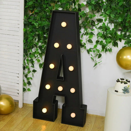 4ft Lighted Pre-Cut Foam Board LED Marquee Letter - Black