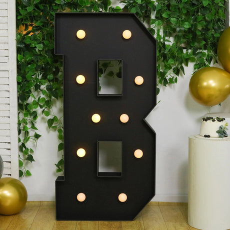 4ft Lighted Pre-Cut Foam Board LED Marquee Letter - Black