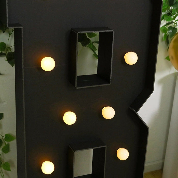 4ft Lighted Pre-Cut Foam Board LED Marquee Letter - Black