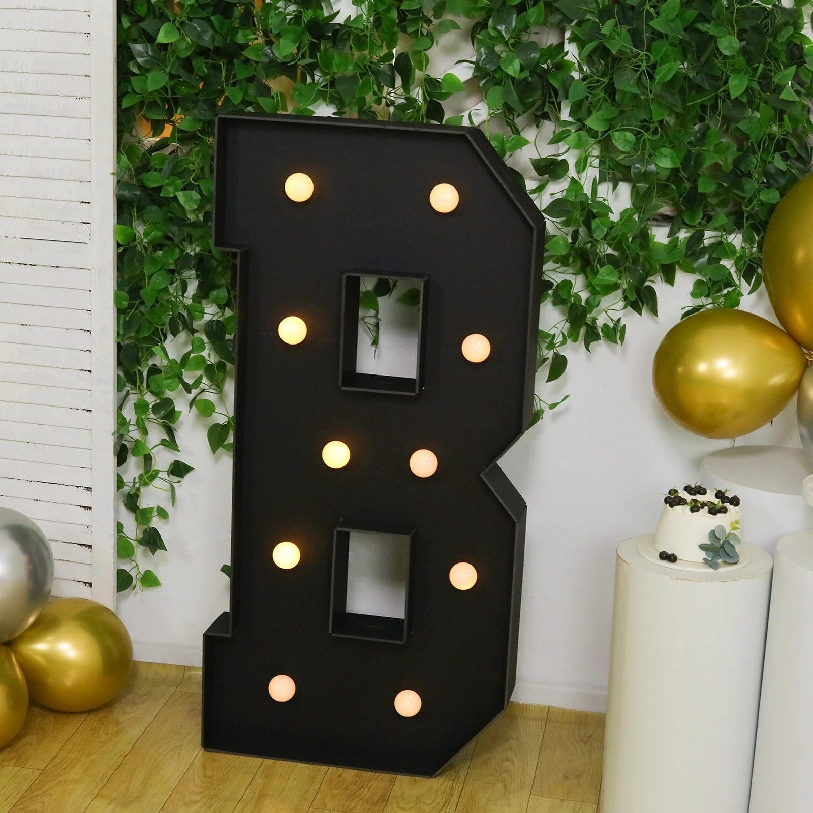 4ft Lighted Pre-Cut Foam Board LED Marquee Letter - Black
