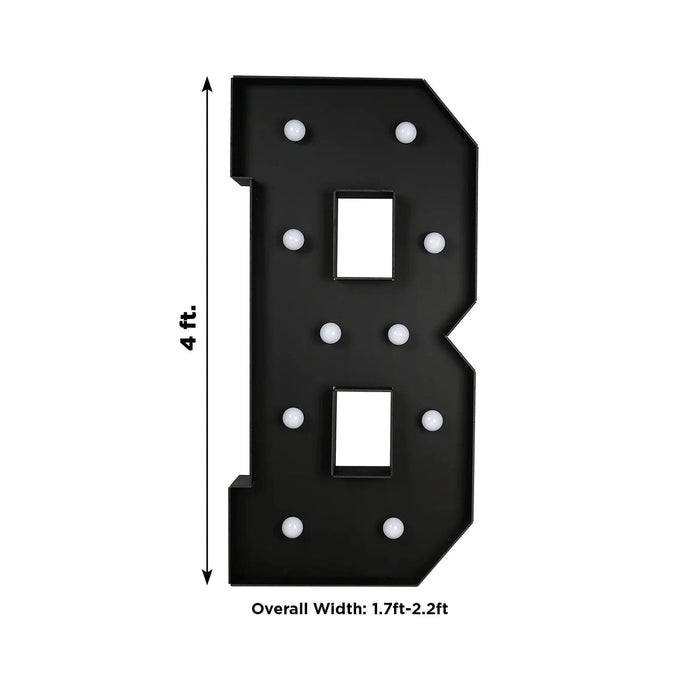 4ft Lighted Pre-Cut Foam Board LED Marquee Letter - Black