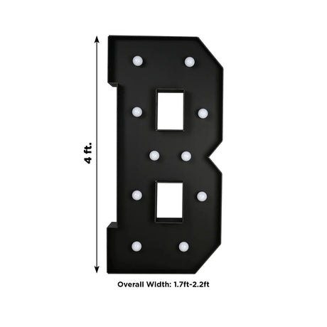 4ft Lighted Pre-Cut Foam Board LED Marquee Letter - Black