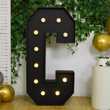 4ft Lighted Pre-Cut Foam Board LED Marquee Letter - Black