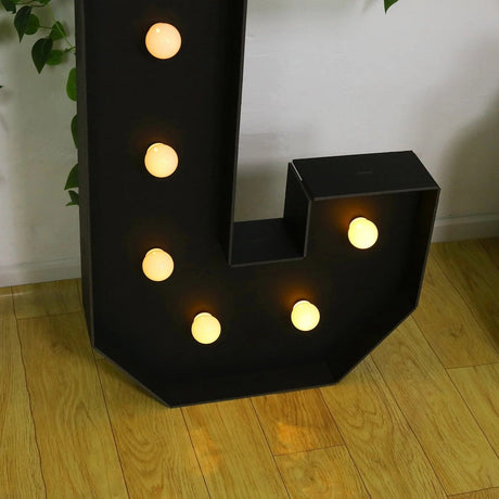 4ft Lighted Pre-Cut Foam Board LED Marquee Letter - Black