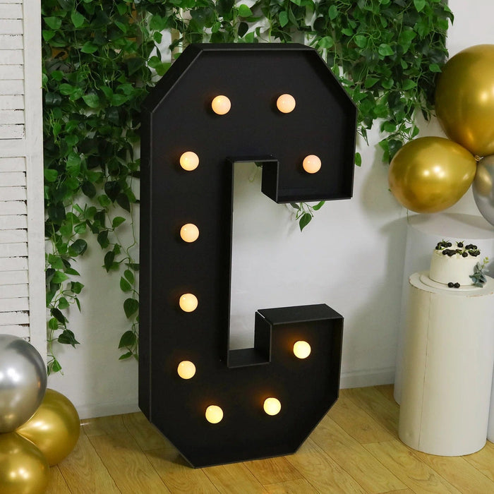 4ft Lighted Pre-Cut Foam Board LED Marquee Letter - Black