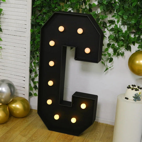 4ft Lighted Pre-Cut Foam Board LED Marquee Letter - Black