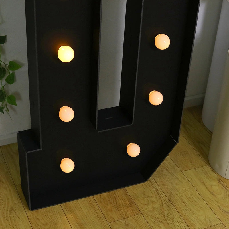 4ft Lighted Pre-Cut Foam Board LED Marquee Letter - Black