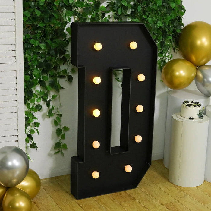 4ft Lighted Pre-Cut Foam Board LED Marquee Letter - Black