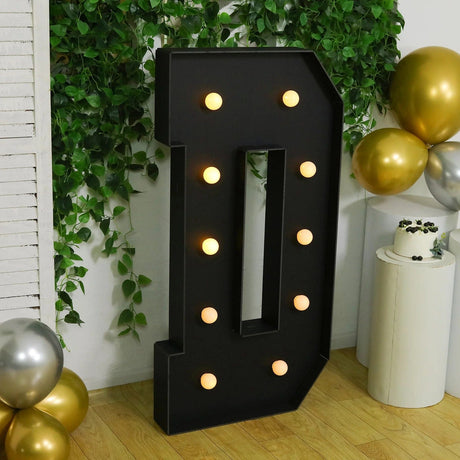 4ft Lighted Pre-Cut Foam Board LED Marquee Letter - Black