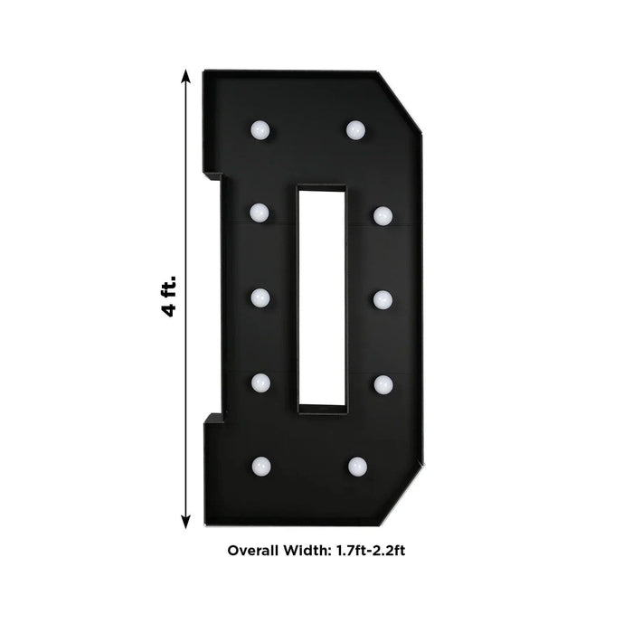 4ft Lighted Pre-Cut Foam Board LED Marquee Letter - Black