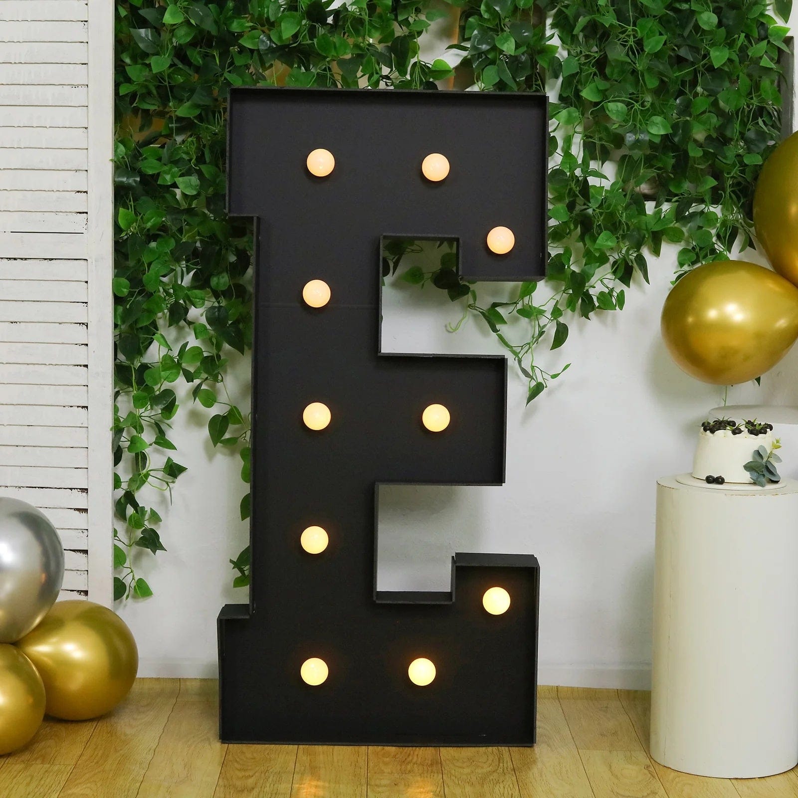 4ft Lighted Pre-Cut Foam Board LED Marquee Letter - Black