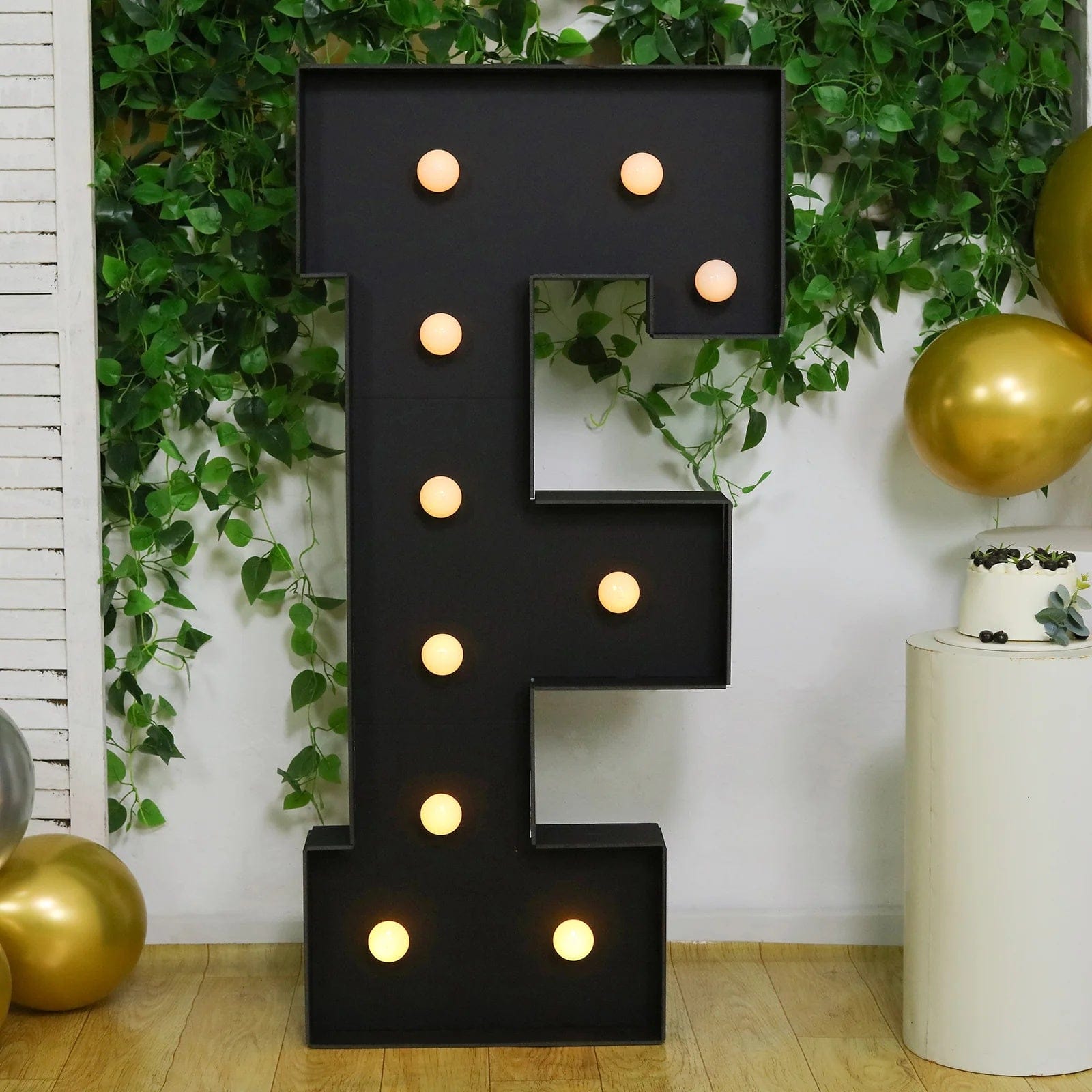 4ft Lighted Pre-Cut Foam Board LED Marquee Letter - Black