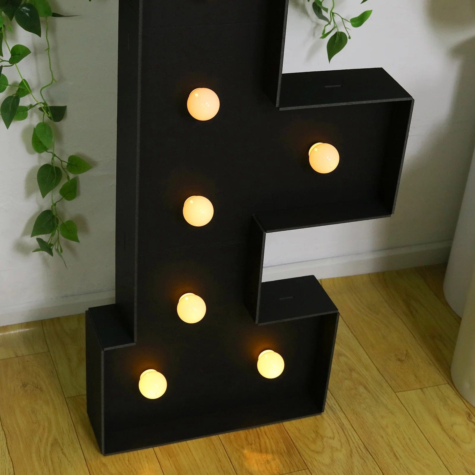 4ft Lighted Pre-Cut Foam Board LED Marquee Letter - Black