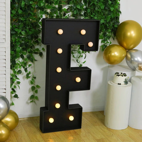 4ft Lighted Pre-Cut Foam Board LED Marquee Letter - Black