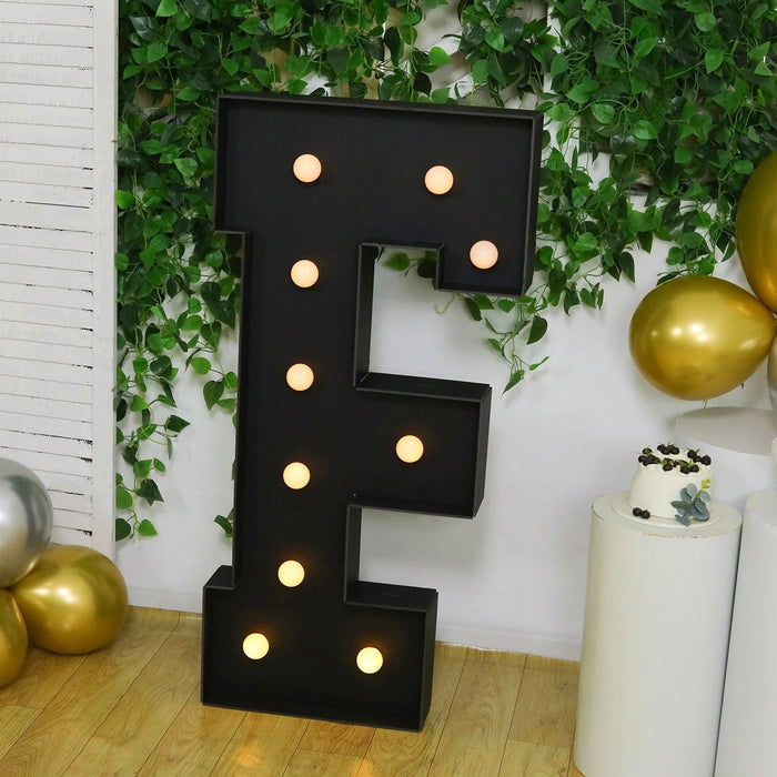 4ft Lighted Pre-Cut Foam Board LED Marquee Letter - Black