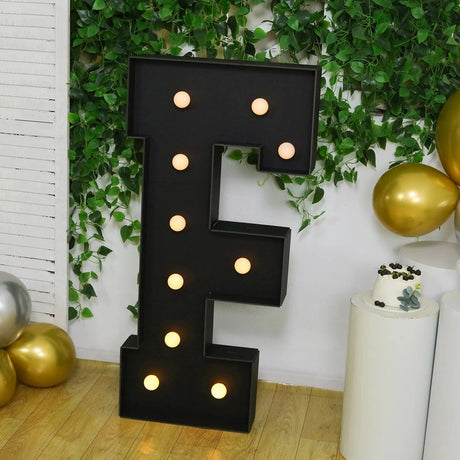 4ft Lighted Pre-Cut Foam Board LED Marquee Letter - Black