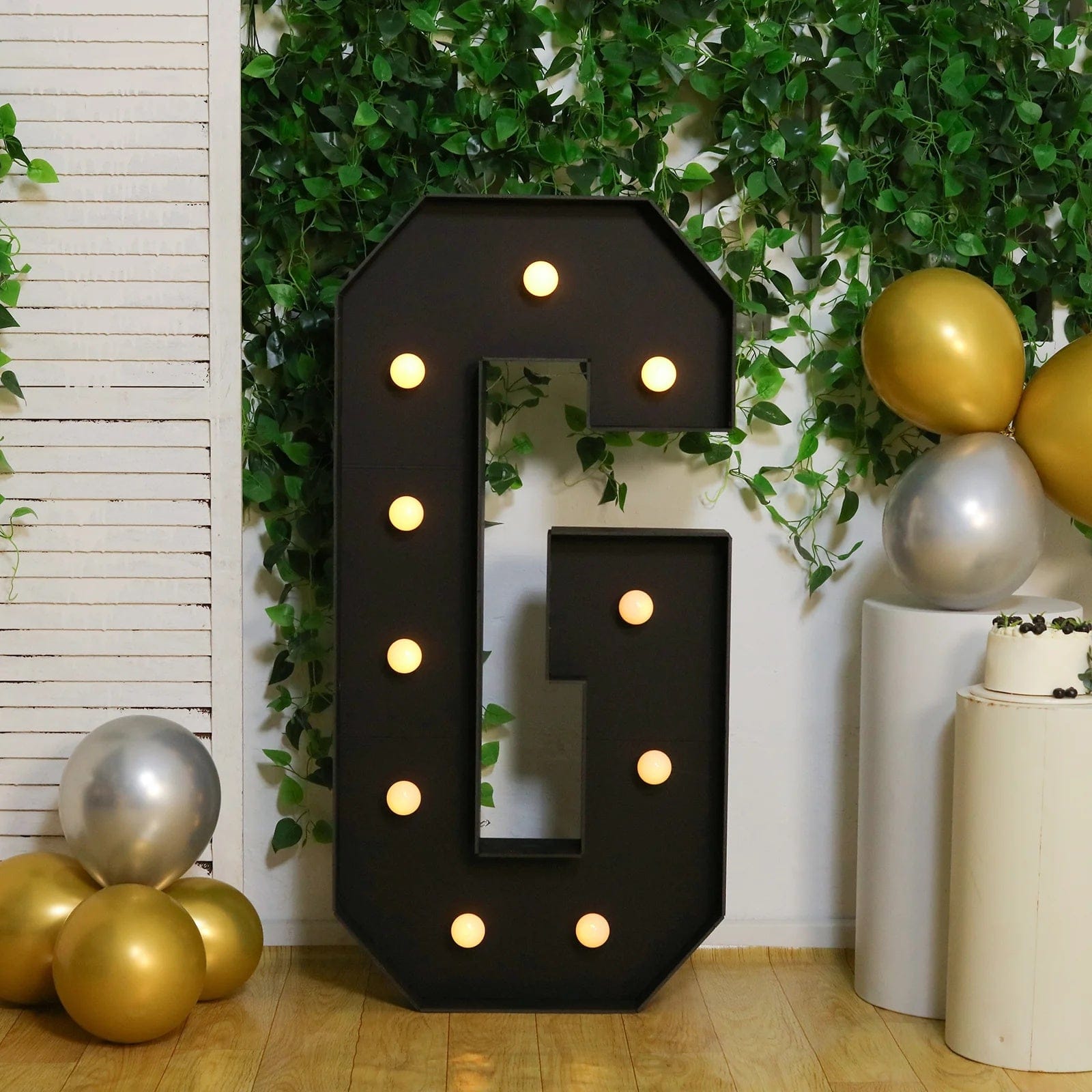 4ft Lighted Pre-Cut Foam Board LED Marquee Letter - Black