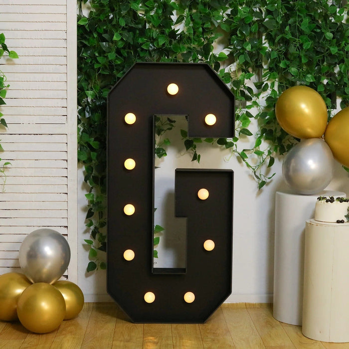 4ft Lighted Pre-Cut Foam Board LED Marquee Letter - Black
