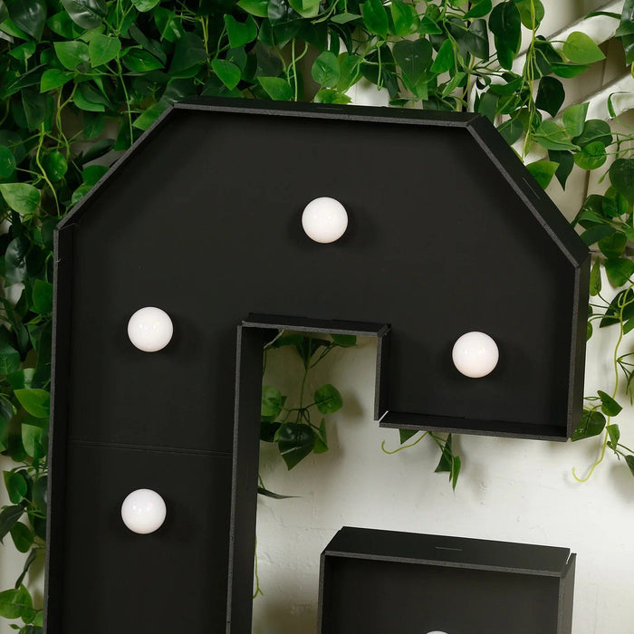 4ft Lighted Pre-Cut Foam Board LED Marquee Letter - Black