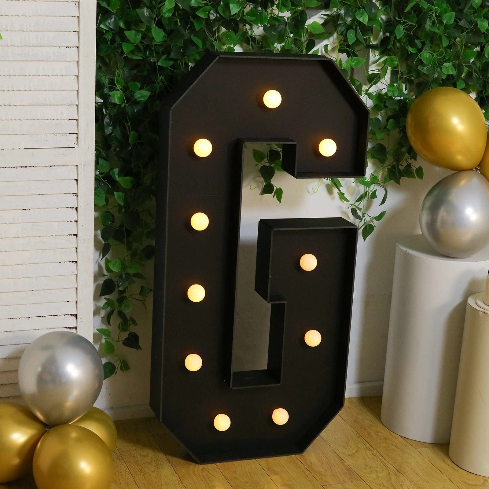 4ft Lighted Pre-Cut Foam Board LED Marquee Letter - Black