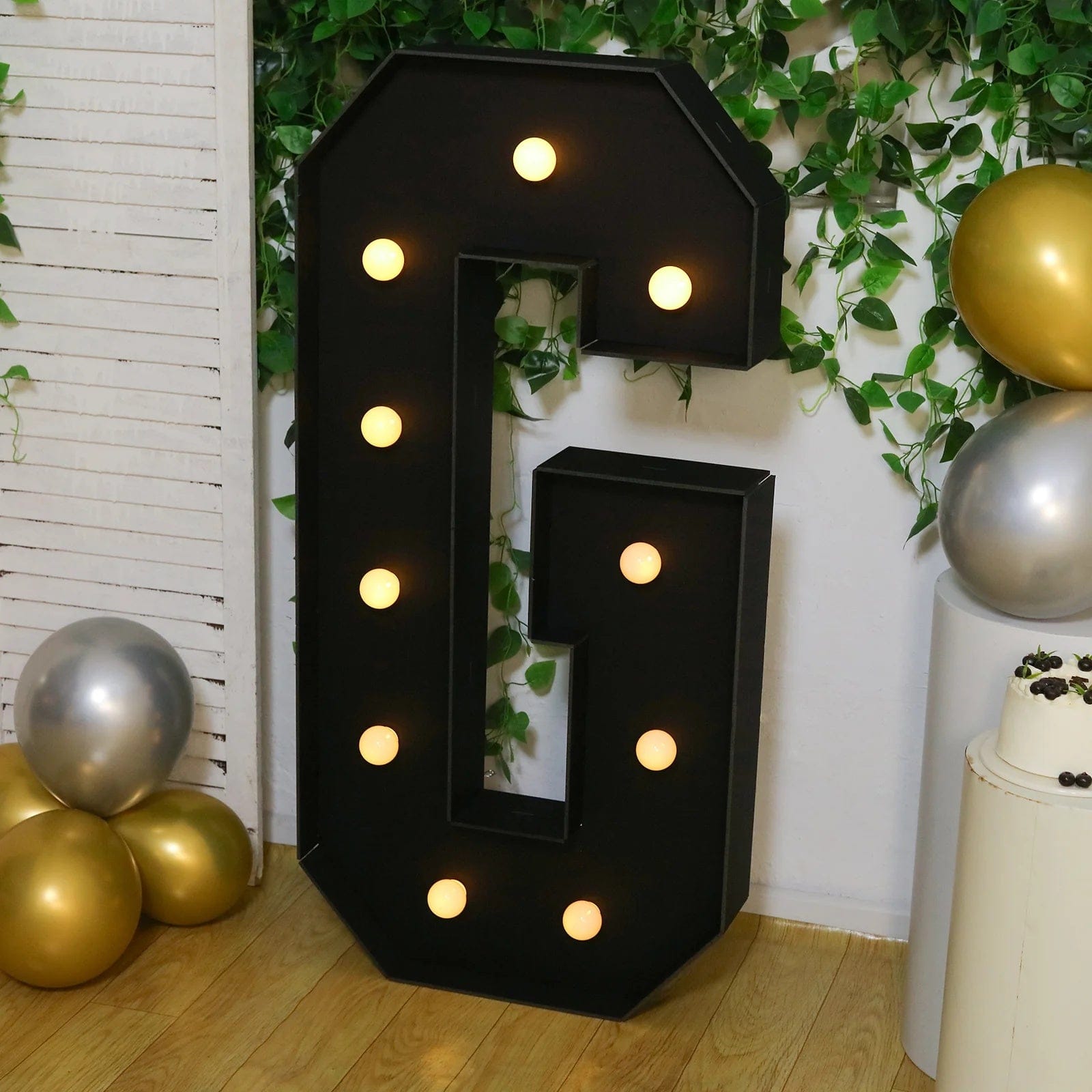 4ft Lighted Pre-Cut Foam Board LED Marquee Letter - Black