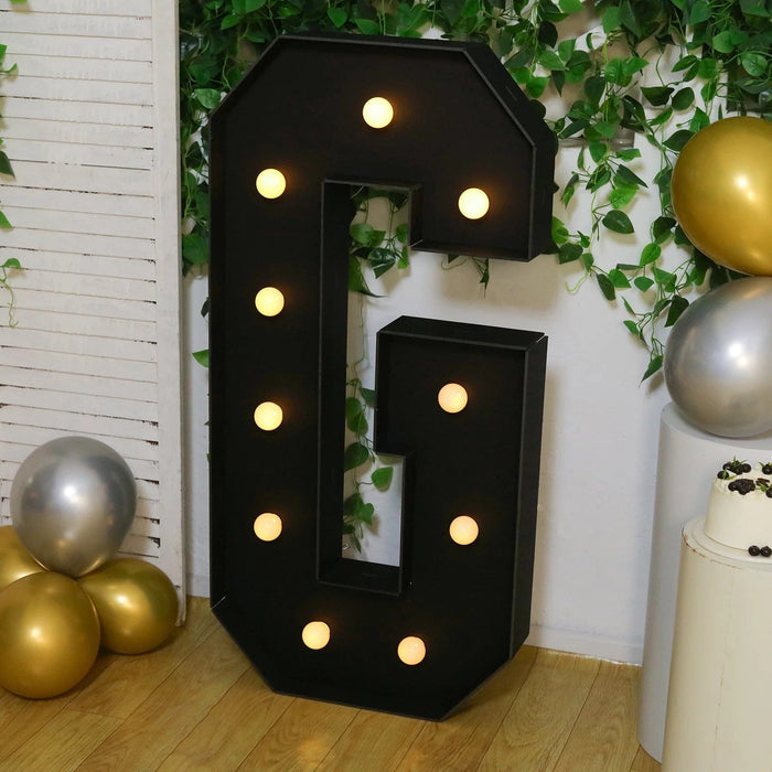 4ft Lighted Pre-Cut Foam Board LED Marquee Letter - Black
