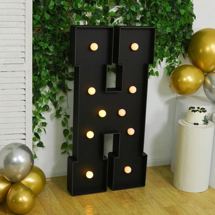 4ft Lighted Pre-Cut Foam Board LED Marquee Letter - Black