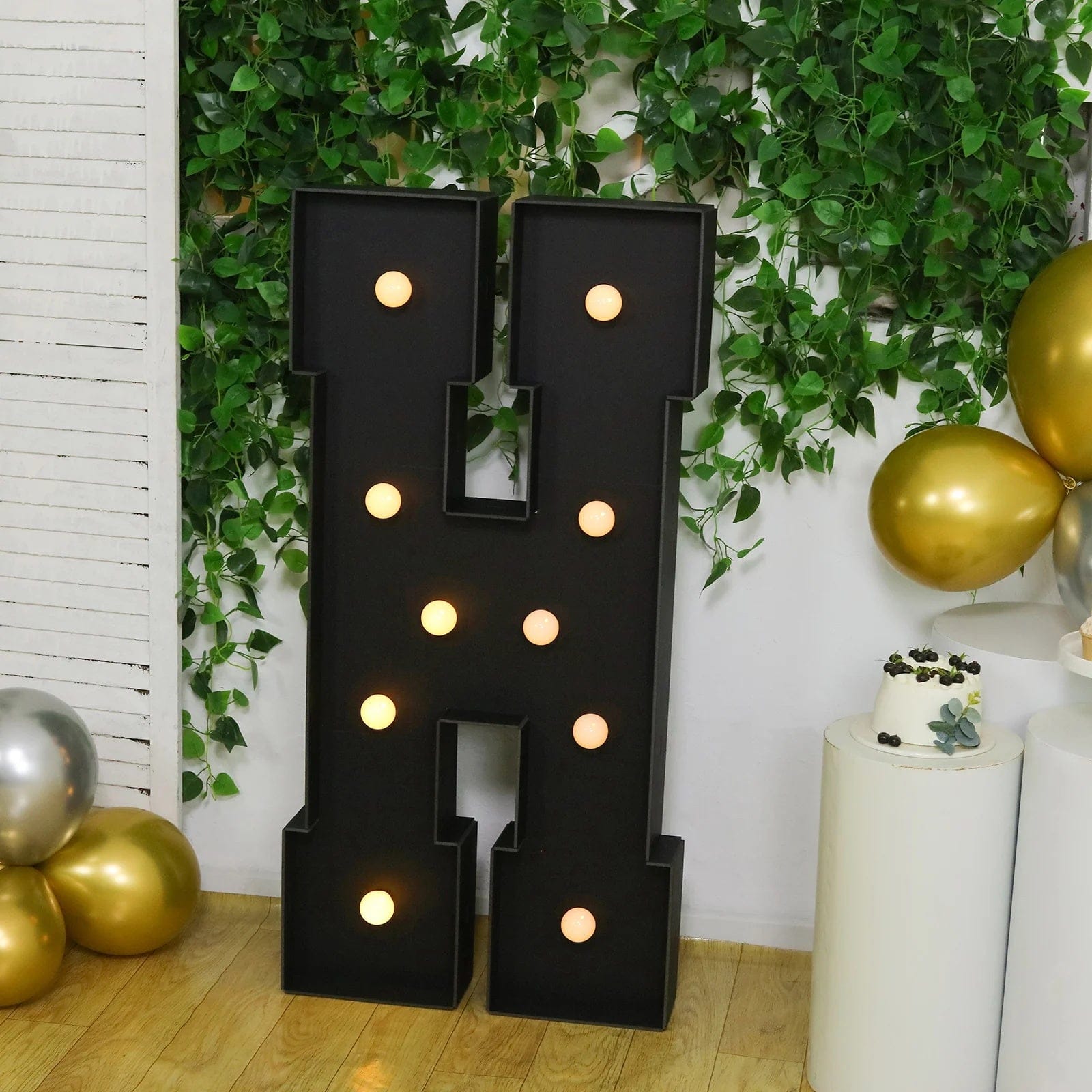 4ft Lighted Pre-Cut Foam Board LED Marquee Letter - Black