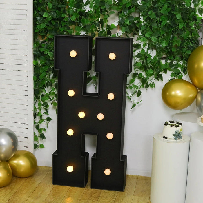 4ft Lighted Pre-Cut Foam Board LED Marquee Letter - Black