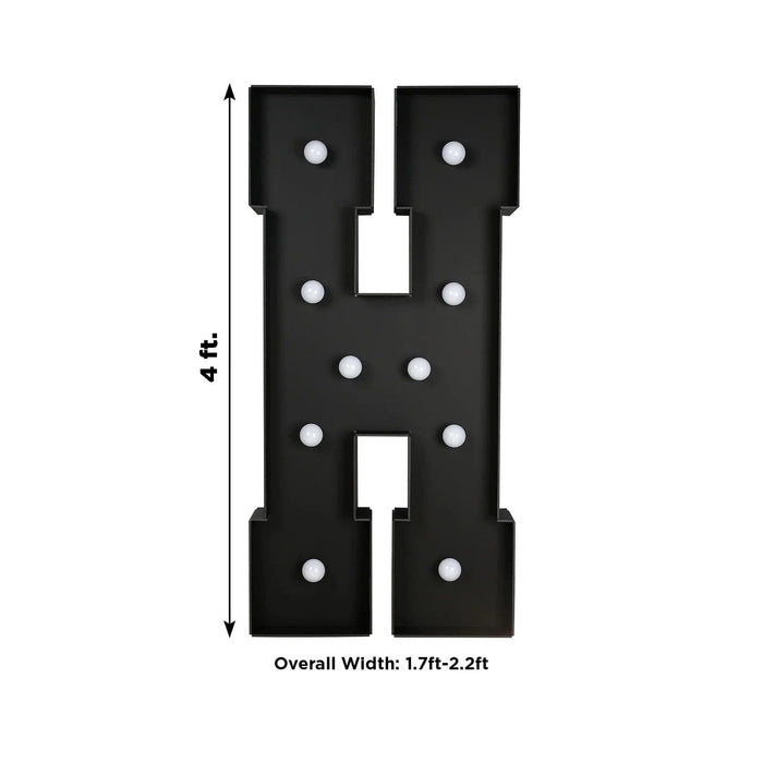 4ft Lighted Pre-Cut Foam Board LED Marquee Letter - Black