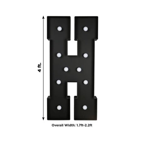 4ft Lighted Pre-Cut Foam Board LED Marquee Letter - Black
