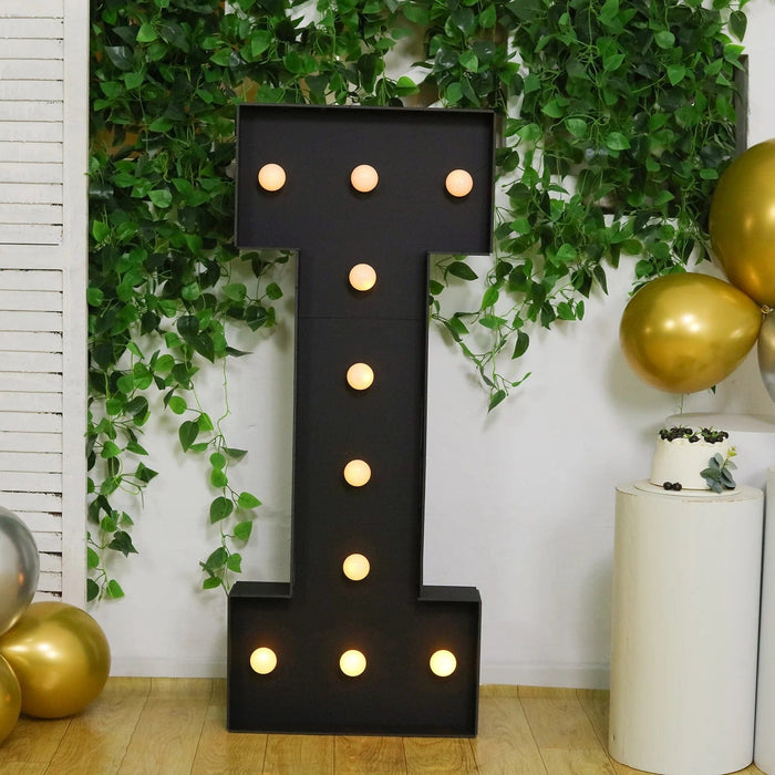 4ft Lighted Pre-Cut Foam Board LED Marquee Letter - Black