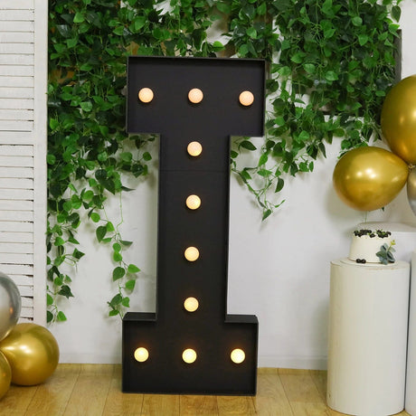 4ft Lighted Pre-Cut Foam Board LED Marquee Letter - Black