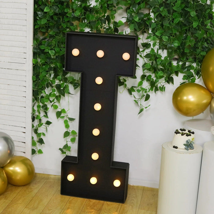 4ft Lighted Pre-Cut Foam Board LED Marquee Letter - Black