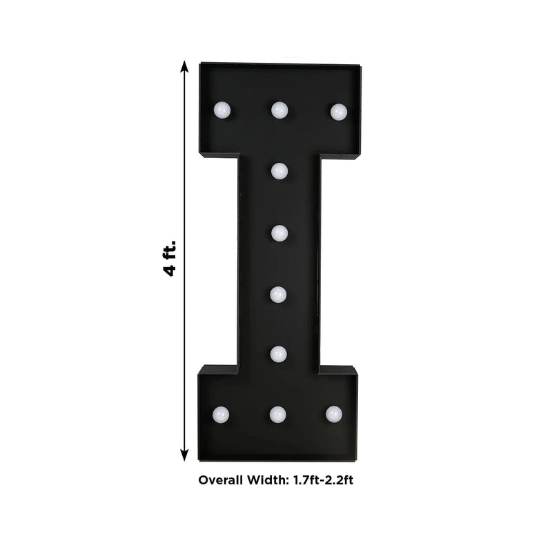 4ft Lighted Pre-Cut Foam Board LED Marquee Letter - Black