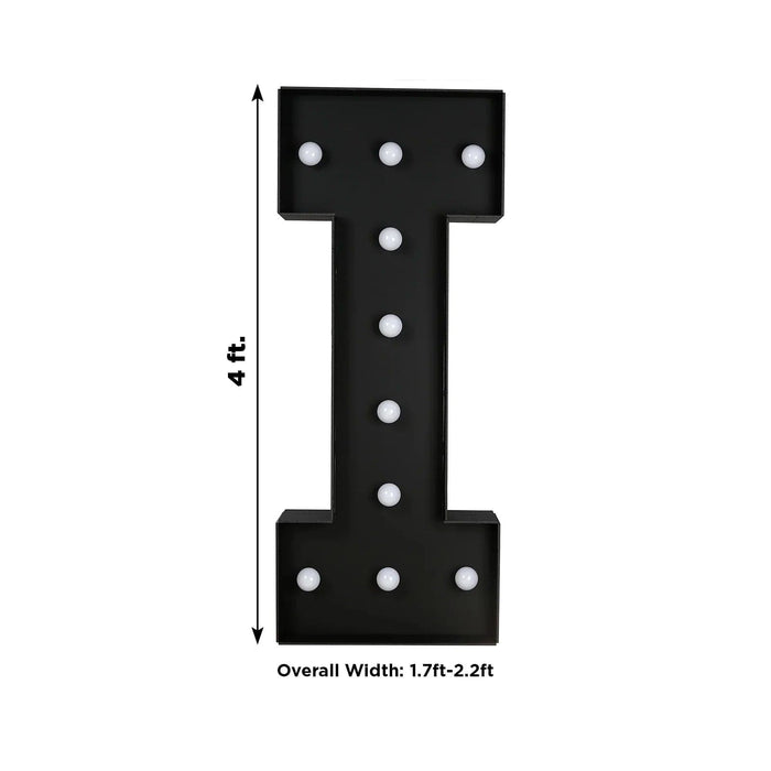 4ft Lighted Pre-Cut Foam Board LED Marquee Letter - Black