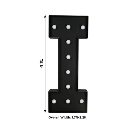 4ft Lighted Pre-Cut Foam Board LED Marquee Letter - Black