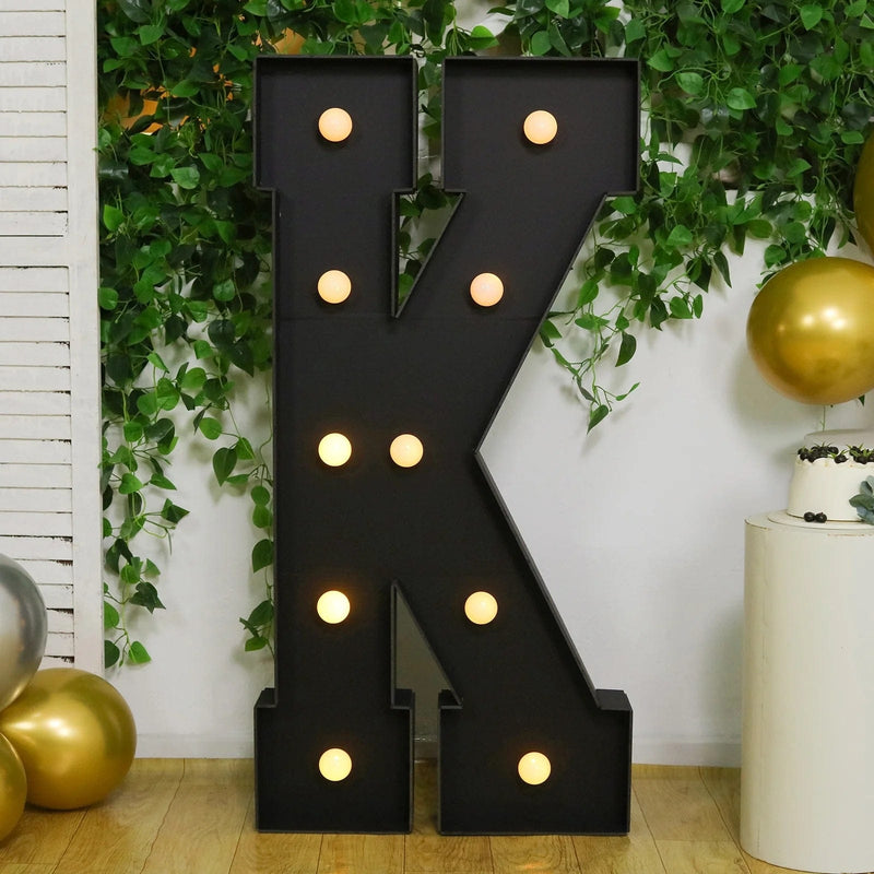 4ft Lighted Pre-Cut Foam Board LED Marquee Letter - Black