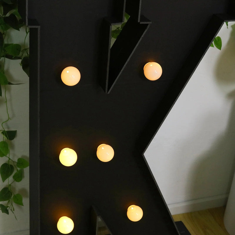 4ft Lighted Pre-Cut Foam Board LED Marquee Letter - Black