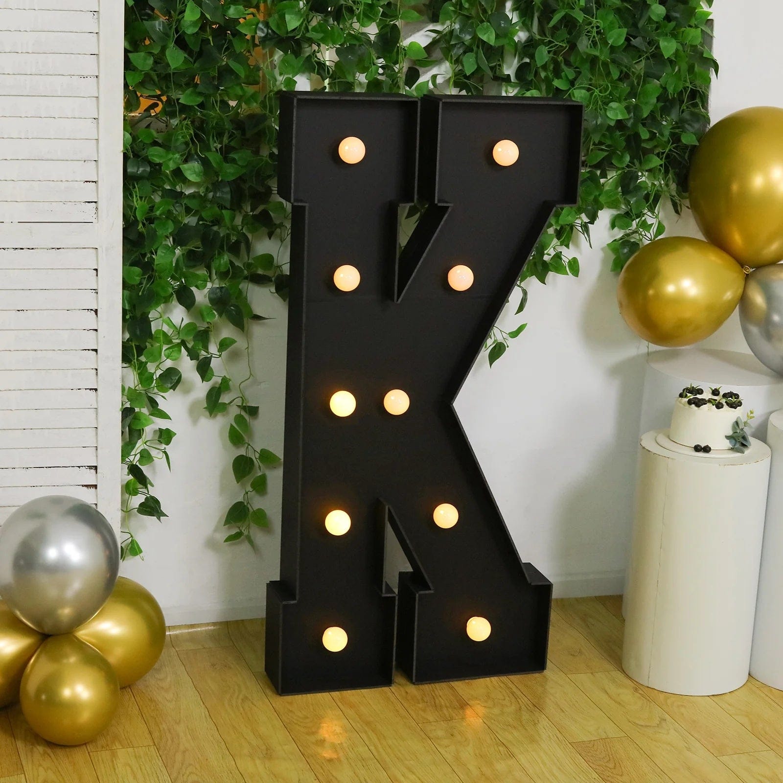 4ft Lighted Pre-Cut Foam Board LED Marquee Letter - Black