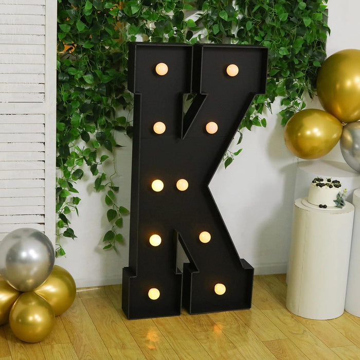 4ft Lighted Pre-Cut Foam Board LED Marquee Letter - Black