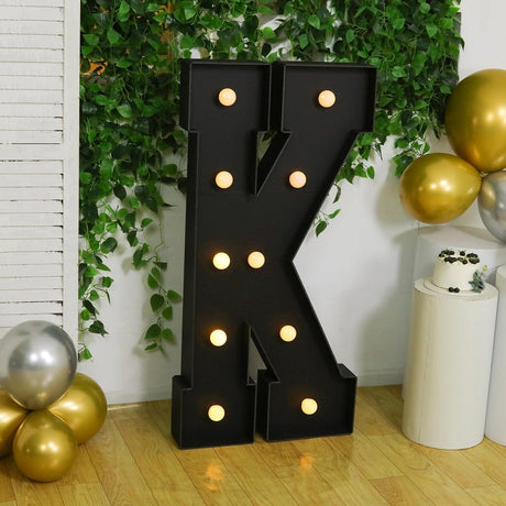 4ft Lighted Pre-Cut Foam Board LED Marquee Letter - Black