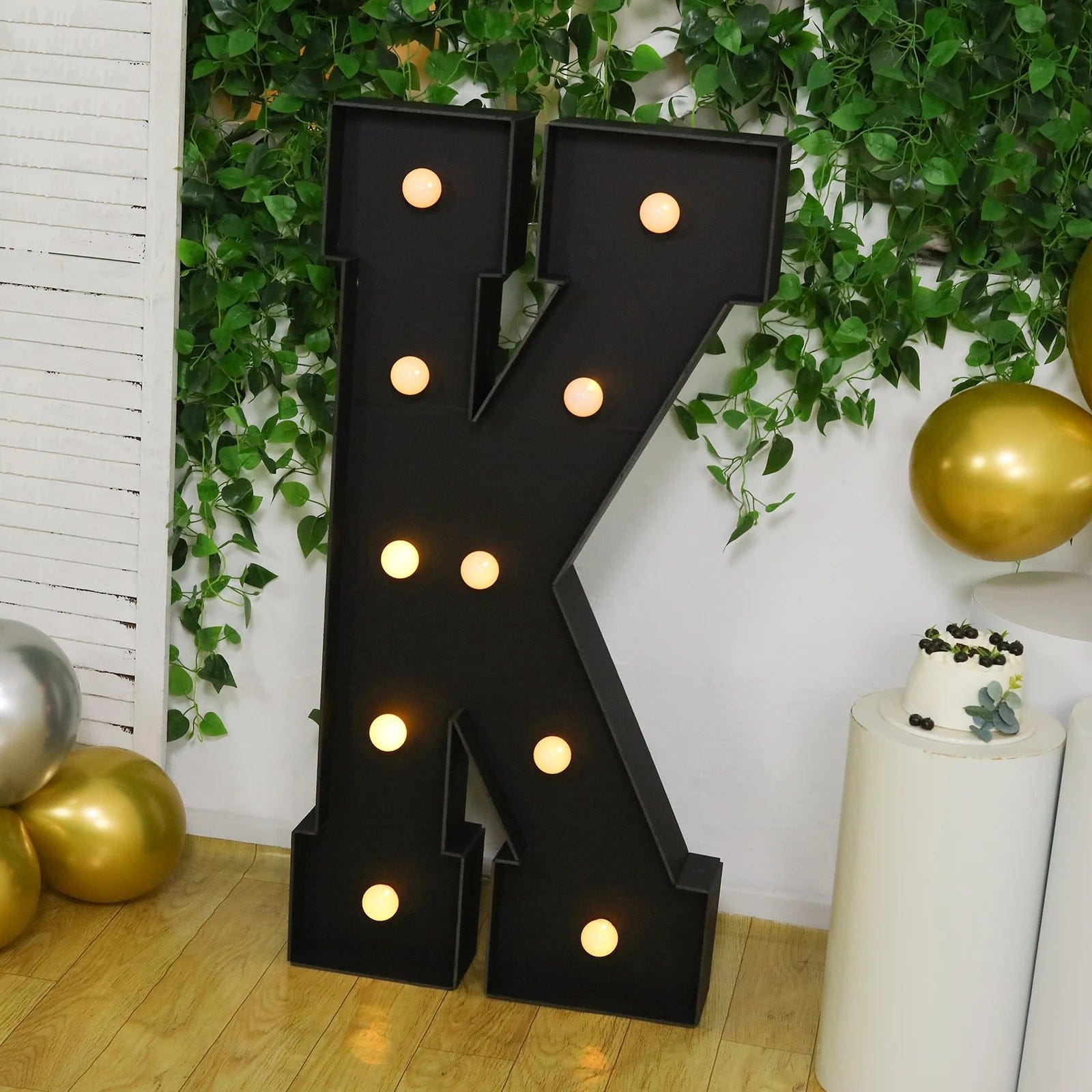 4ft Lighted Pre-Cut Foam Board LED Marquee Letter - Black